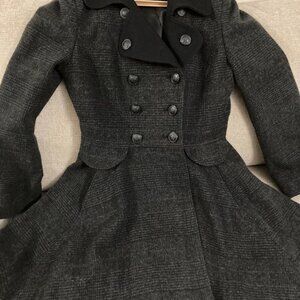 Laundry by Shelli Segal Wool Blend Plaid Coat Size 10